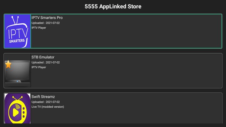 Κωδικός AppLinked 5555 με πολλαπλές εφαρμογές streaming
