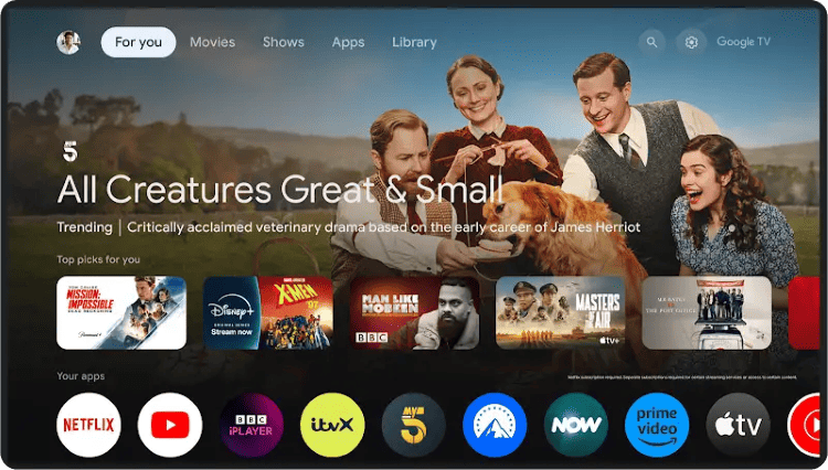 Διεπαφή Google TV