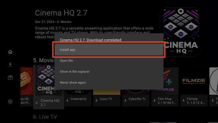Εγκατάσταση εφαρμογής στο Fire TV