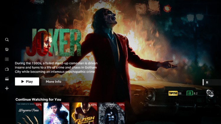 Kodi skin Bingie με διάταξη σε στυλ Netflix