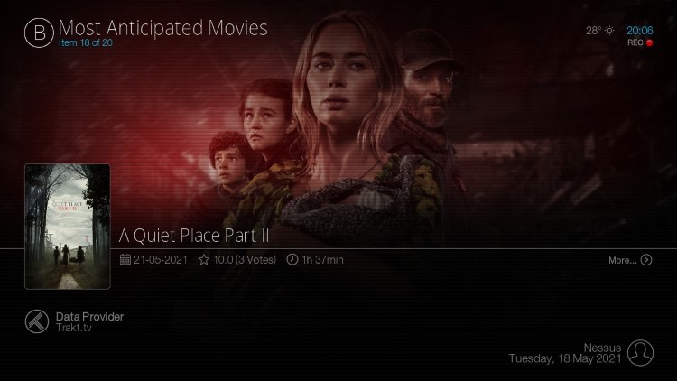 Περιβάλλον του Kodi skin Bello 9