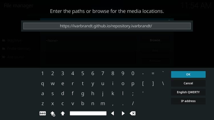 Καταχώριση της διεύθυνσης repository του skin στο Kodi