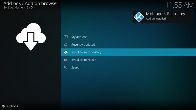 Επιλογή Install from repository