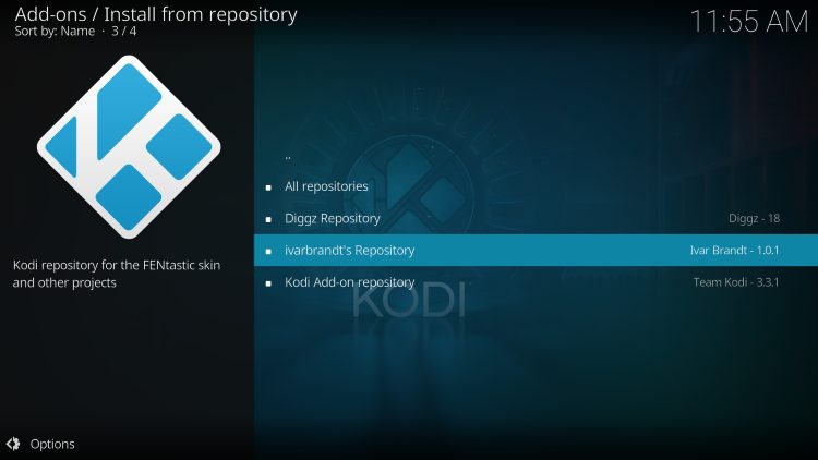 Άνοιγμα του third-party repository που μόλις εγκαταστάθηκε