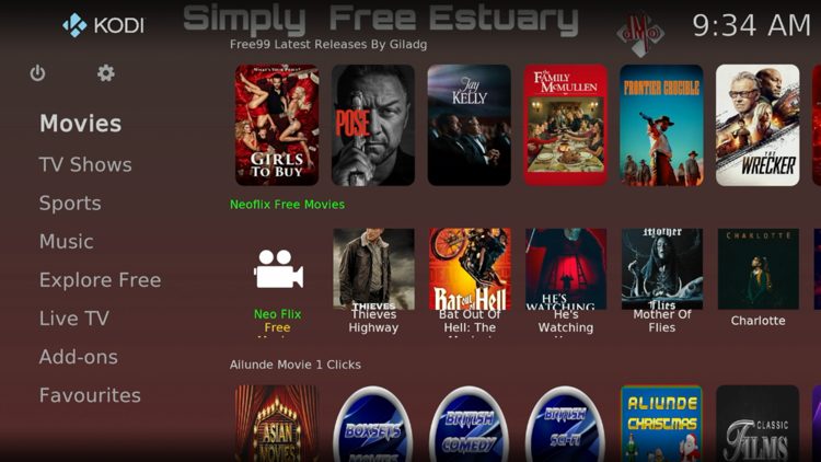 Το Kodi Build Simply Estuary