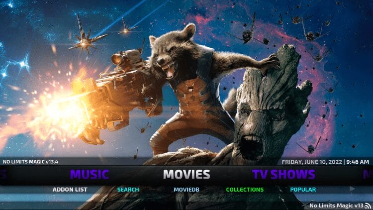 Το Kodi Build No Limits Magic