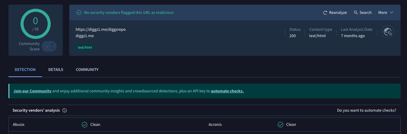 Σάρωση Kodi Build με το VirusTotal