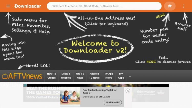 επιλογή του εικονιδίου hashtag στο Downloader