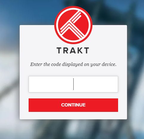 μετάβαση στο trakt.tv/activate από τον browser