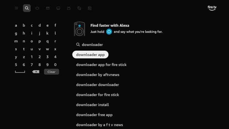 Αναζήτηση της εφαρμογής Downloader στο Amazon App Store