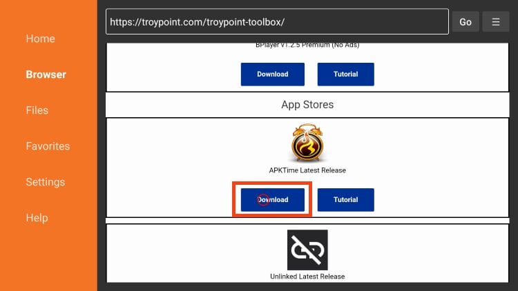 Εγκατάσταση του APKTime μέσω του techvortex Toolbox