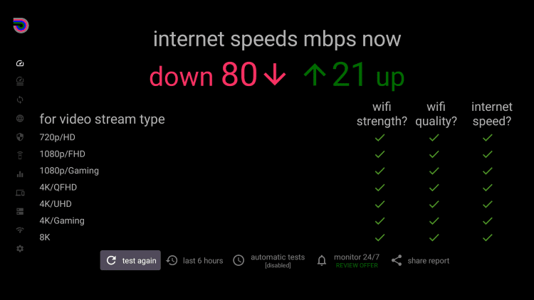 Έλεγχος ταχύτητας του StrongVPN στο Firestick