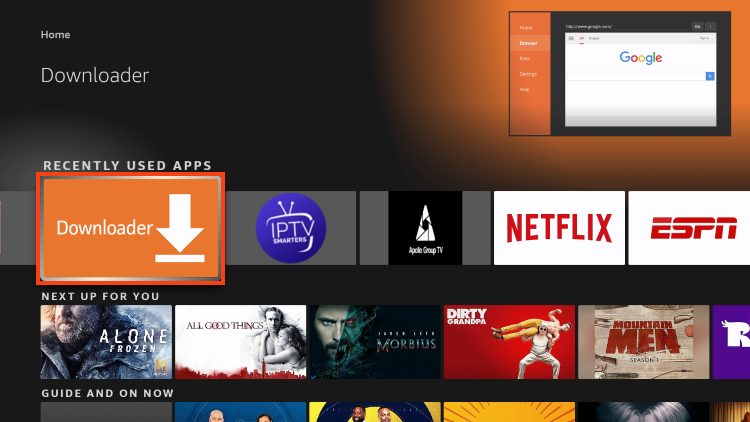 Λήψη του IPTV Smarters Pro μέσω της εφαρμογής Downloader